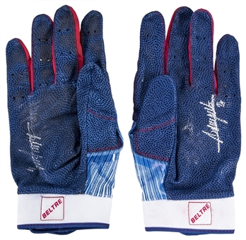 2017 Adrian Beltre Game Used & Signed Nike Batting Gloves (Beltre LOA & JSA)